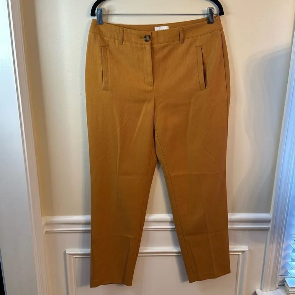 Chico’s Classic Mustard Yellow Stretch Trousers